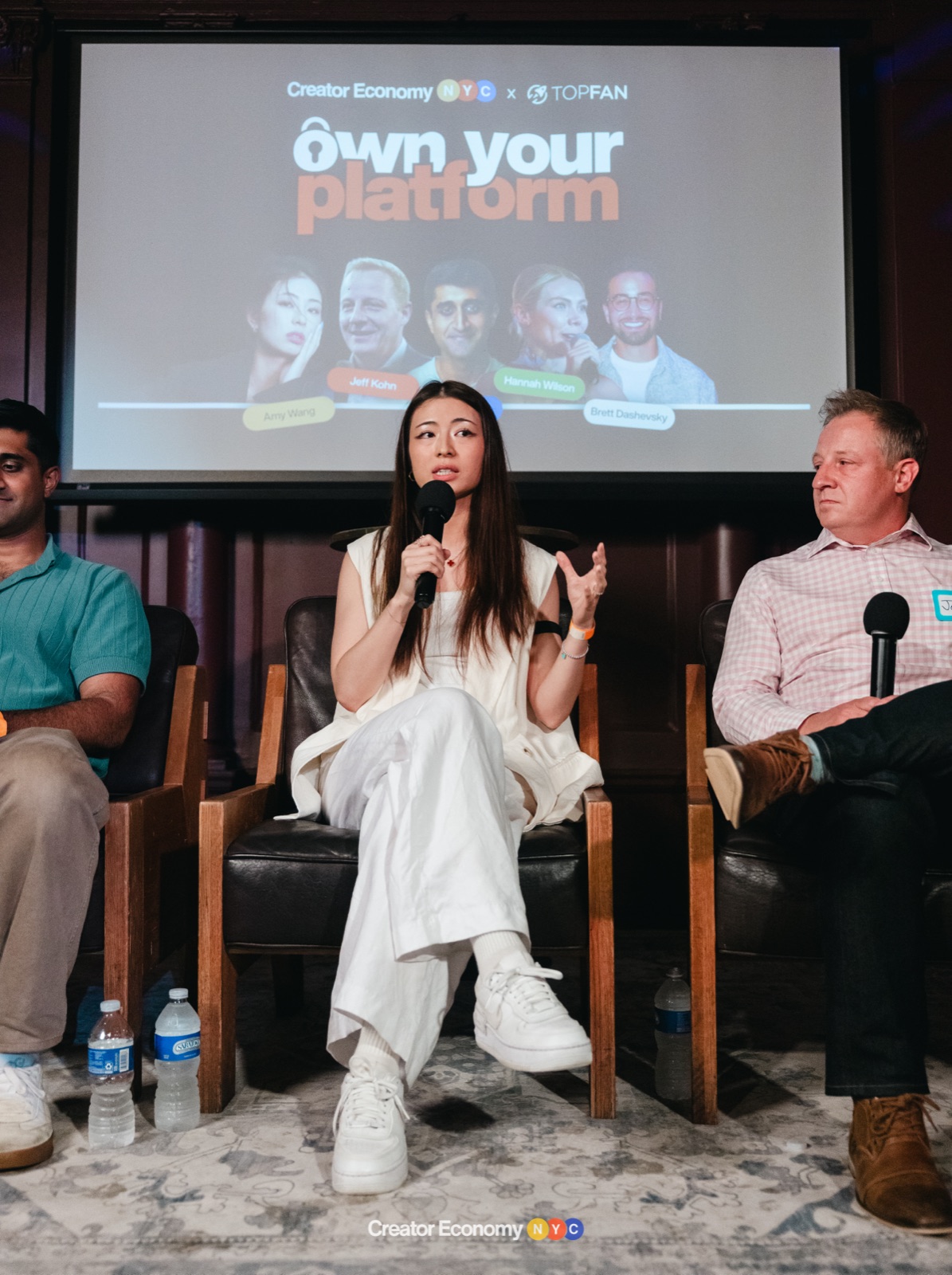 Amy Wang speaking on the Own Your Platform panel at Creator Economy NYC